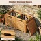 Patio 3-Piece Coffee Table and Stools Set Acacia Wood Outdoor